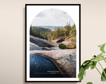 Beechworth Gorge Travel Poster, Victoria, Waveroo Country, Australian Landscape Photography Print