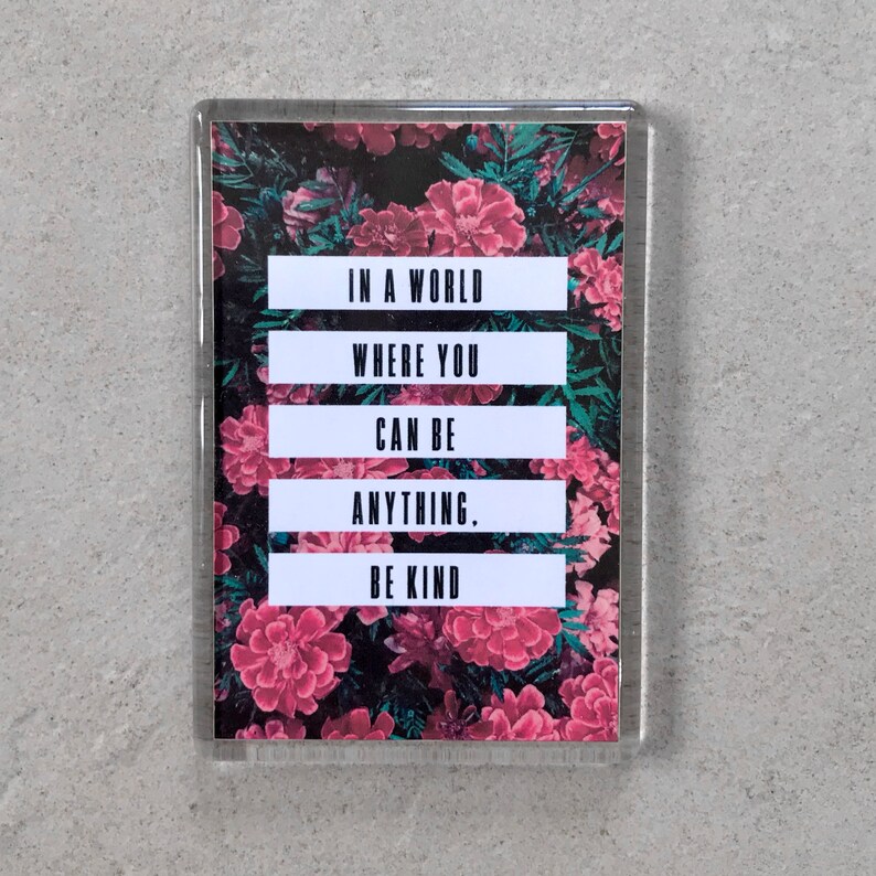 Inspirational Quote Typography Theme Fridge Words to Live by Quote of the Day Etsy