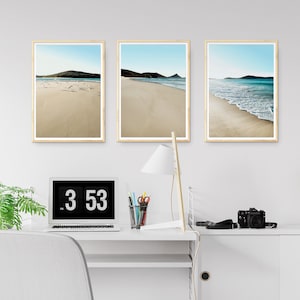 Set van 3 prints Kustprints | Oceaan set prenten | Strand kunst aan de muur | Australische kustafdrukken | Strandafdruk | Kustfotografie