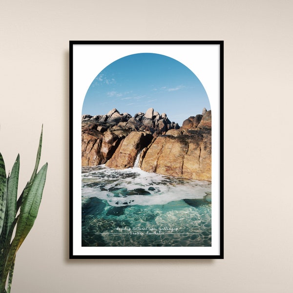 Injidup Natural Spa Yallingup Travel Poster, Western Australia, Wardandi Country, Australian Coastal Photography Print