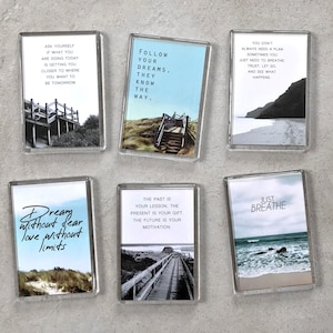 Inspirational Quote Magnet | Coastal theme | Fridge Magnet | Words To Live By | Quote of the day