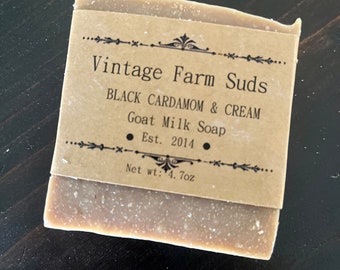 Black Cardamom and Cream Goat Milk Soap