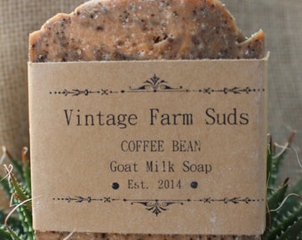 Jabón de leche de cabra con granos de café