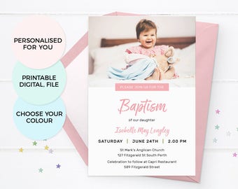 cute christening invitations printable