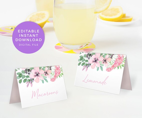 Printable Folded Place Cards Table Name Cards Template