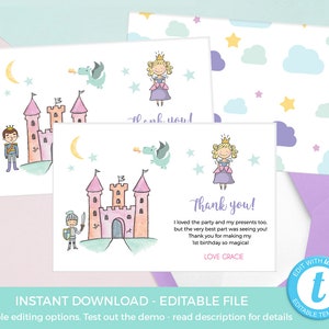 Princess Time Capsule, EDITABLE TEMPLATE Fairytale Time Capsule, Printable Princess Time Capsule Sign 1st birthday, Time capsule cards image 9