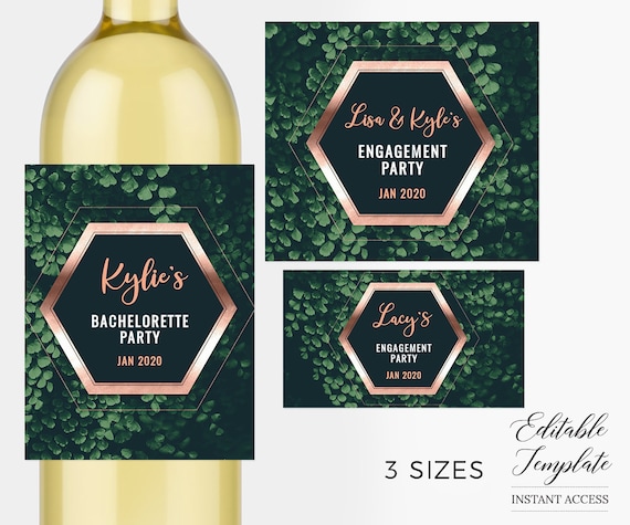 Champagne labels templates