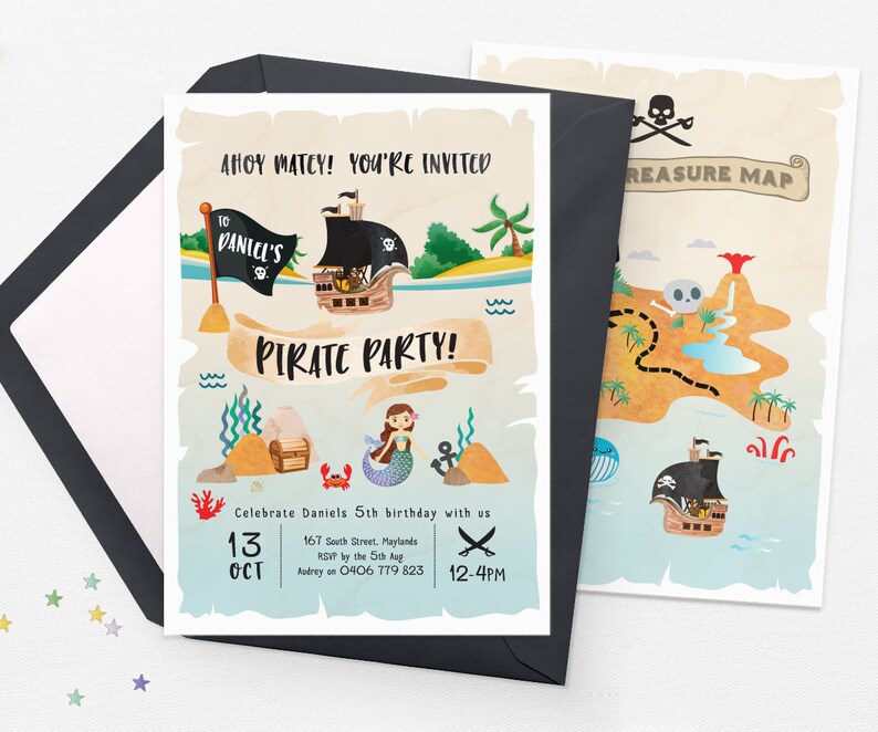 Pirate party sign, PRINTABLE Pirate sign INSTANT download, Pirate party decorations, Pirate birthday, Party favors sign, Pool party treasure image 5