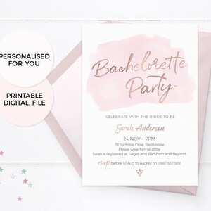 Watercolour Hens Party Welcome Sign PRINTABLE Pink Bridal - Etsy