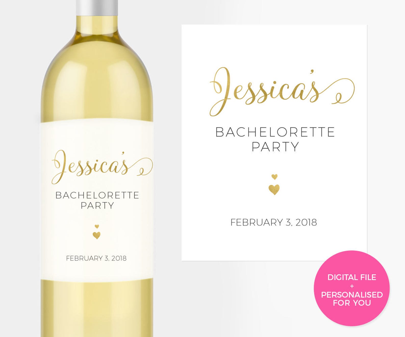 Modern Hens invitations PRINTABLE Classy Hens invites Simple Etsy