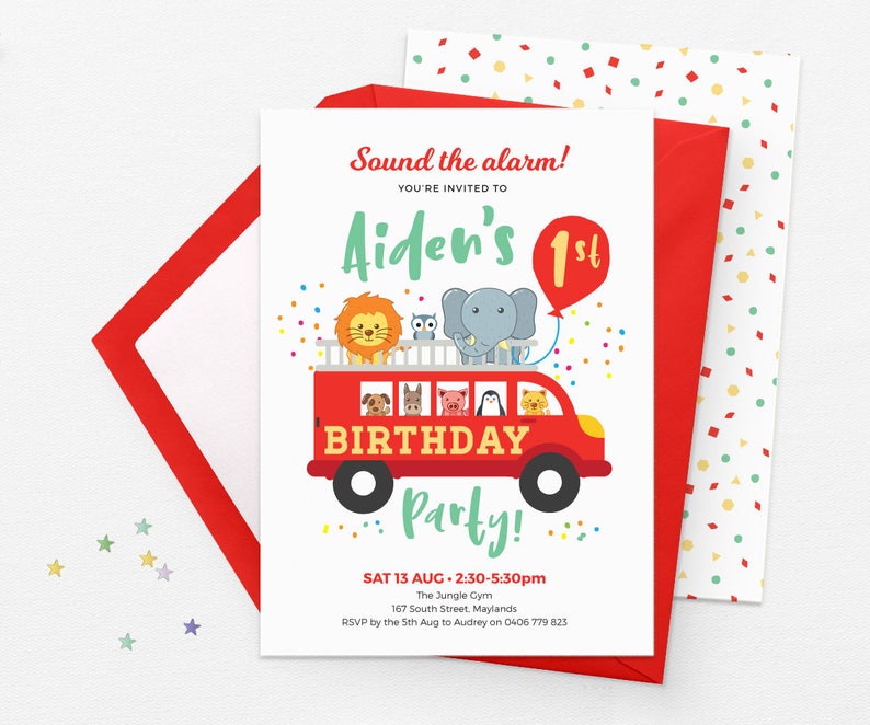 Fireplace truck Invites, 1st birthday invites boy Printable birthday invites, Little ones get together invites, Zoo Animal birthday invites picture about Printable Birthday Invitations for Boy called Fireplace truck Invites, 1st birthday invites boy Printable birthday invites, Little ones social gathering invites, Zoo Animal birthday invites