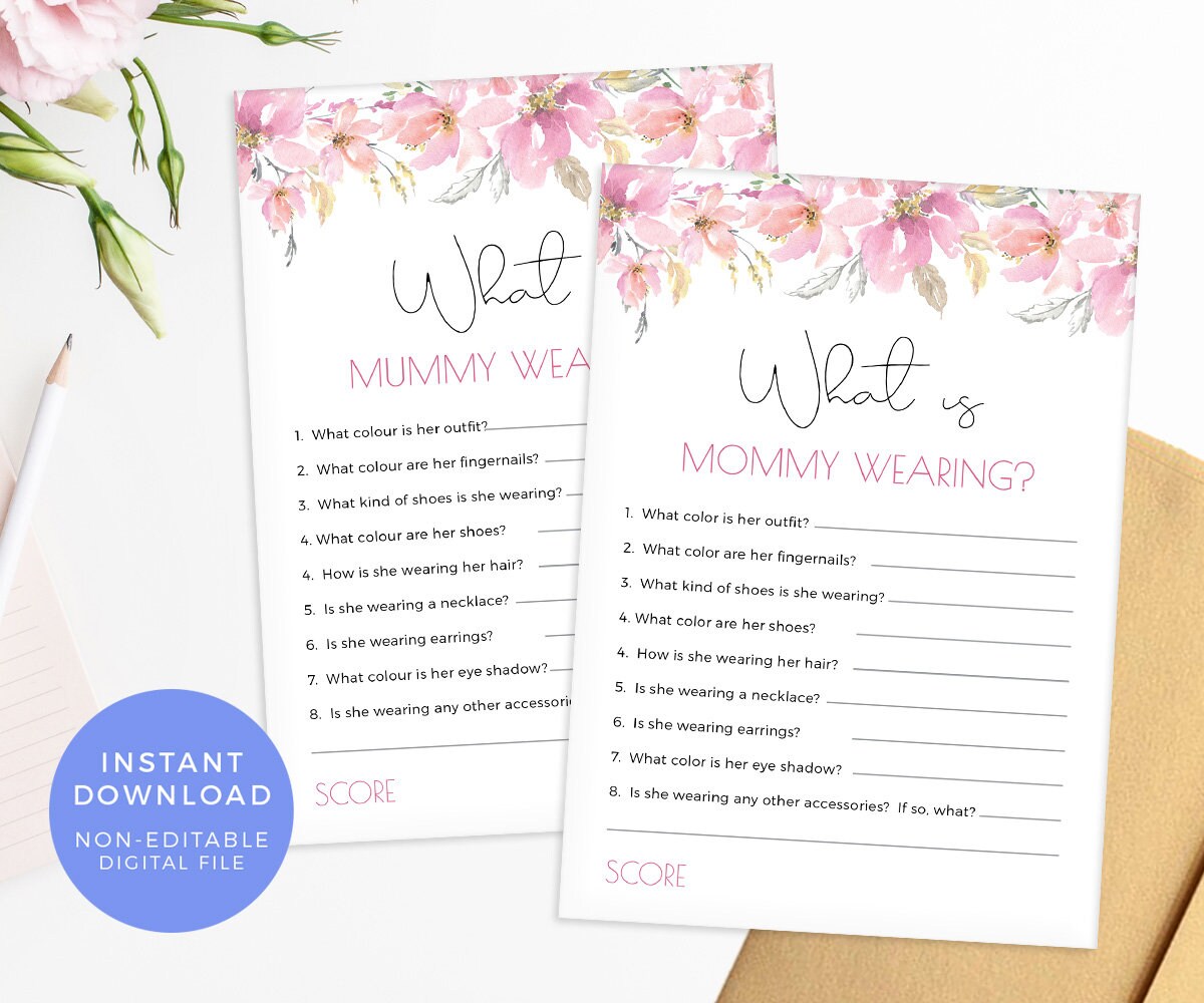 My Water Broke Game PRINTABLE Classy Pink Baby Shower Games | Etsy