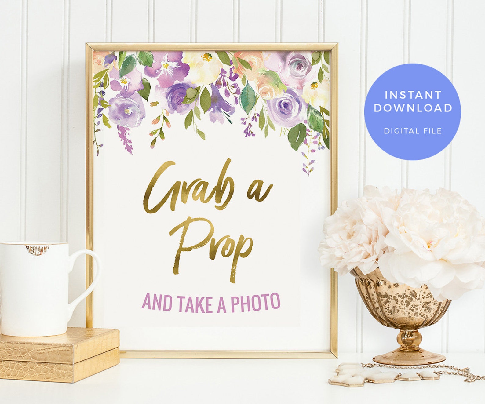 Grab a Prop Sign PRINTABLE. Photo Props Baby Shower Sign | Etsy