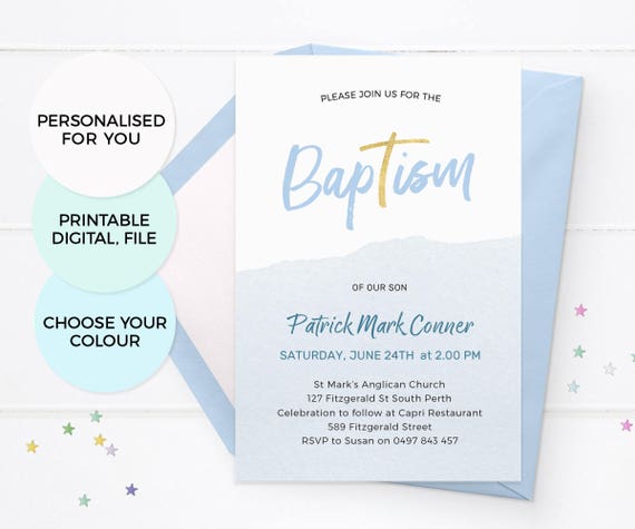 baptism invitations boy or