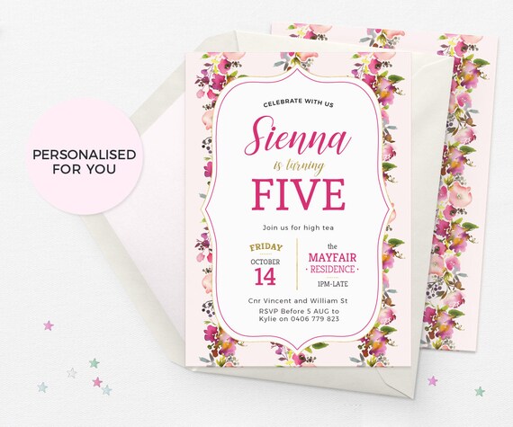 kids high tea invitations printable tea party invites kids etsy tea party invitations for kids