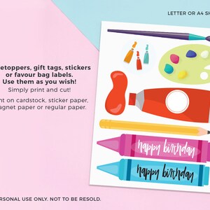 Art party favours sign, Art favours sign, Painting favours sign Birthday party favours sign Boys birthday favours sign Kid party favor sign image 7