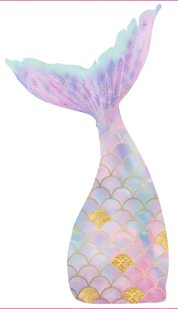 Grande mermaid queue Partie décoration PRINTABLE, Découpe sirène, Mermaid  carton queue découpée, Mermaid standee partie prop instant pool party -   France