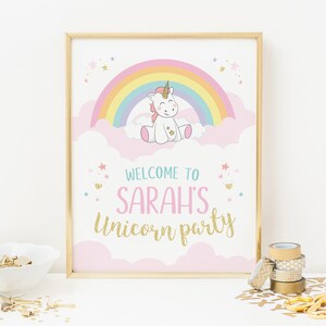 Unicorn invitations EDITABLE, 1st birthday invite INSTANT download, Unicorn birthday invitations, first birthday Unicorn party decorations image 7