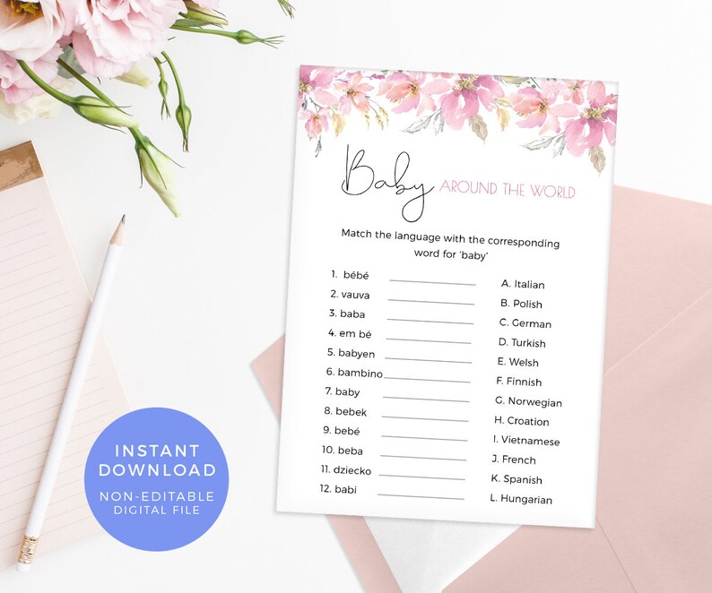 My Water Broke Game PRINTABLE Classy Pink Baby Shower Games - Etsy ...