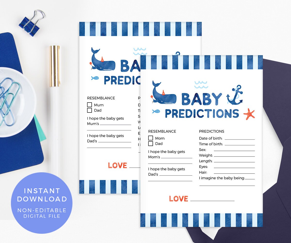 Nautical Baby Shower Pack PRINTABLE Under the Sea Baby Shower | Etsy