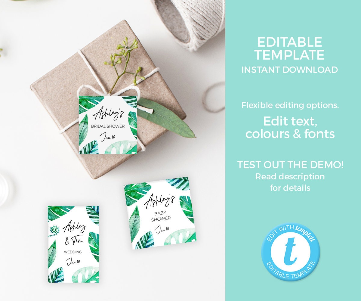 Tropical invitation TEMPLATES Pack EDITABLE Baby shower | Etsy