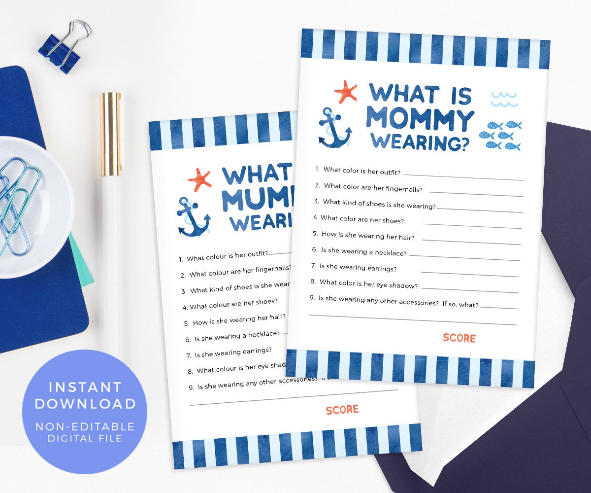 My Water Broke Game PRINTABLE Nautical Baby Shower Game | Etsy