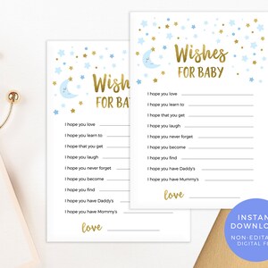 Don't say baby sign PRINTABLE, Boy Baby shower games, Blue stars Don't say baby game INSTANT Download Baby shower decor pdf twinkle twinkle image 5