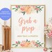 Selfie Sign PRINTABLE. Grab a Prop Sign INSTANT DOWNLOAD Photo Props ...
