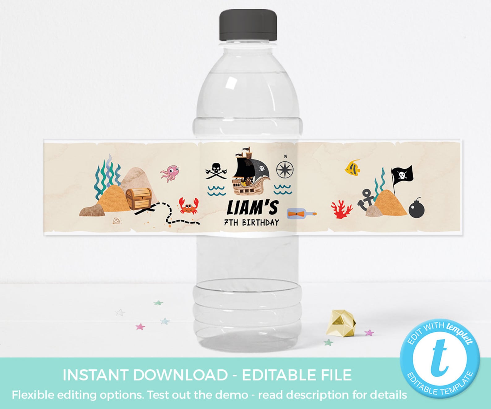 Pirate Party Sign PRINTABLE Pirate Booty Sign INSTANT | Etsy