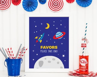 Space birthday sign, Space party sign, Space party favors sign, Printable Space decorations, Kids party decorations, Boys birthday favours