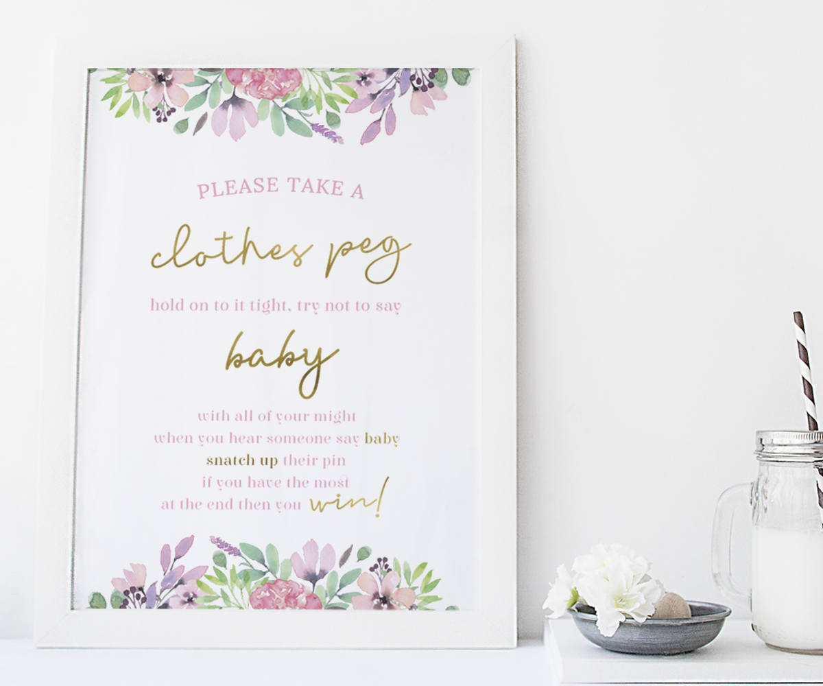 Mommy or Daddy Game Printable Floral Mummy or Daddy Baby | Etsy
