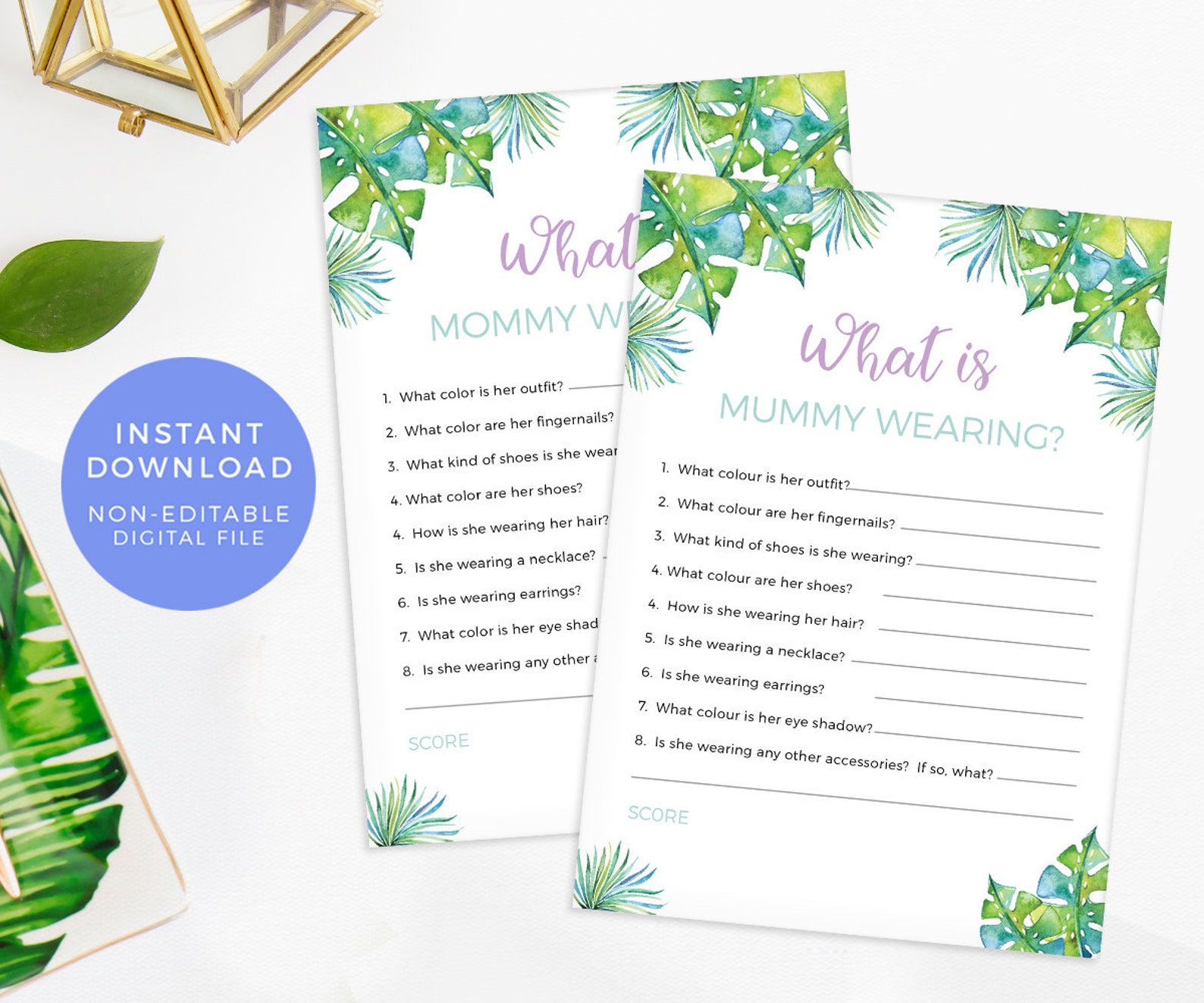My Water Broke Game PRINTABLE Baby Shower Game Tropical - Etsy