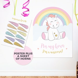 Unicorn baby shower cake toppers, PRINTABLE baby shower labels, Unicorn favour bag labels Unicorn labels Unicorn baby shower decorations pdf image 7