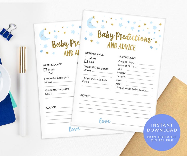 Don't say baby sign PRINTABLE, Boy Baby shower games, Blue stars Don't say baby game INSTANT Download Baby shower decor pdf twinkle twinkle image 7