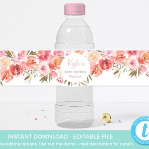 Mini Champagne Labels EDITABLE Template 3 SIZES. Printable - Etsy