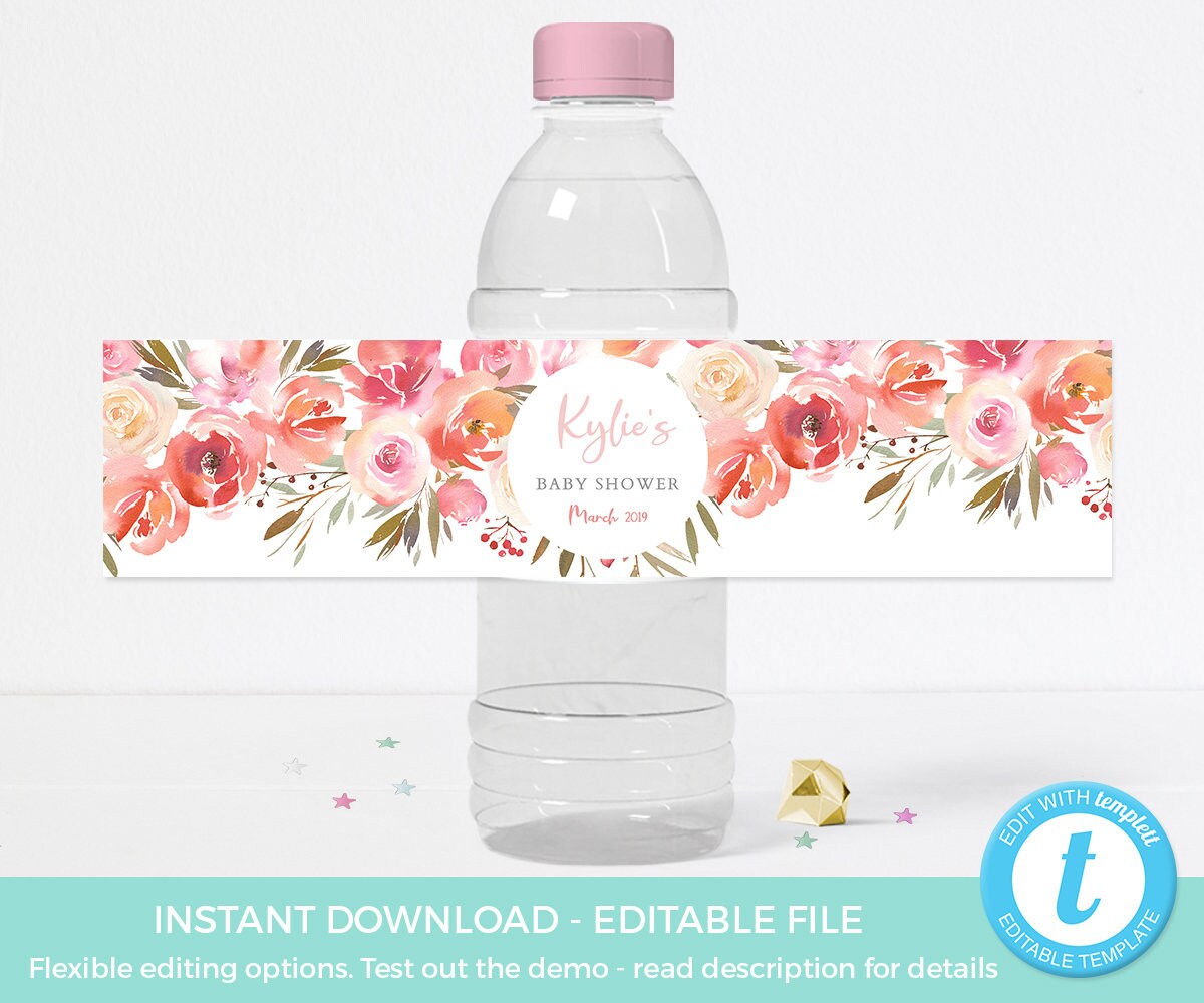 Mini Champagne Labels EDITABLE Template 3 SIZES. Printable | Etsy