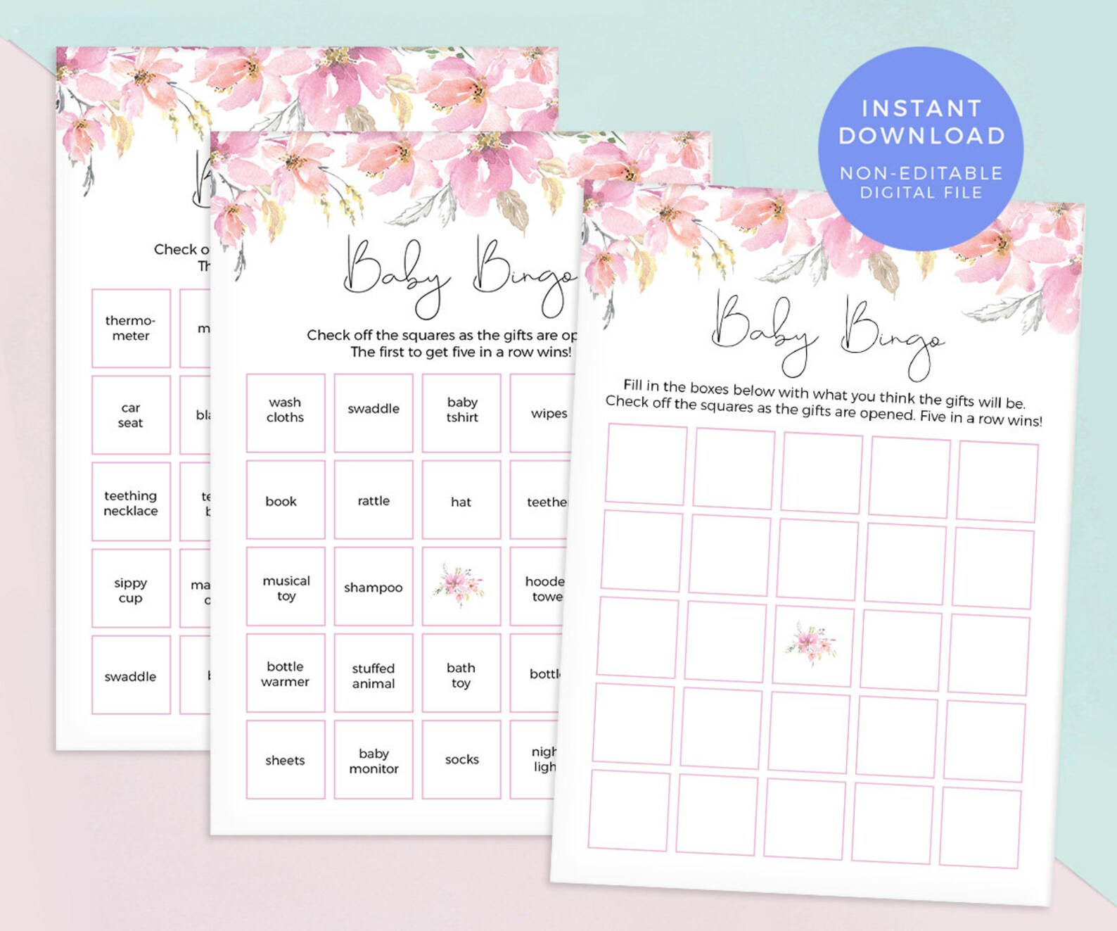 My Water Broke Game PRINTABLE Classy Pink Baby Shower Games | Etsy