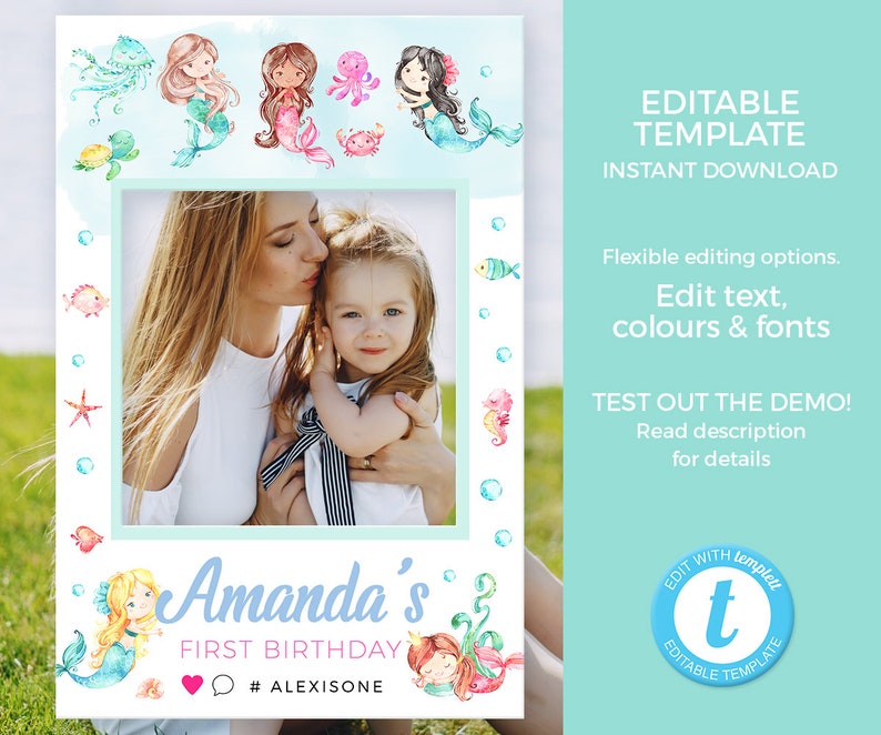 Octopus baby sprinkle baby brunch Under the sea baby shower card Printable Books for baby request card EDITABLE template pool party Crab
