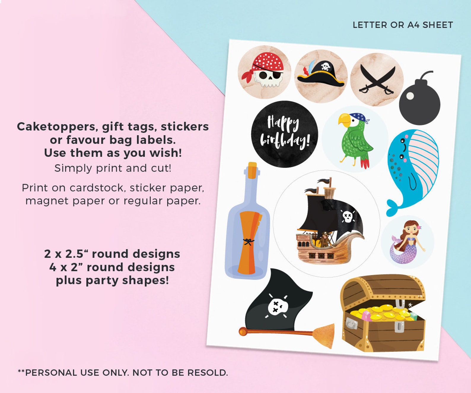 Pirate Party Sign PRINTABLE Pirate Sign INSTANT Download | Etsy