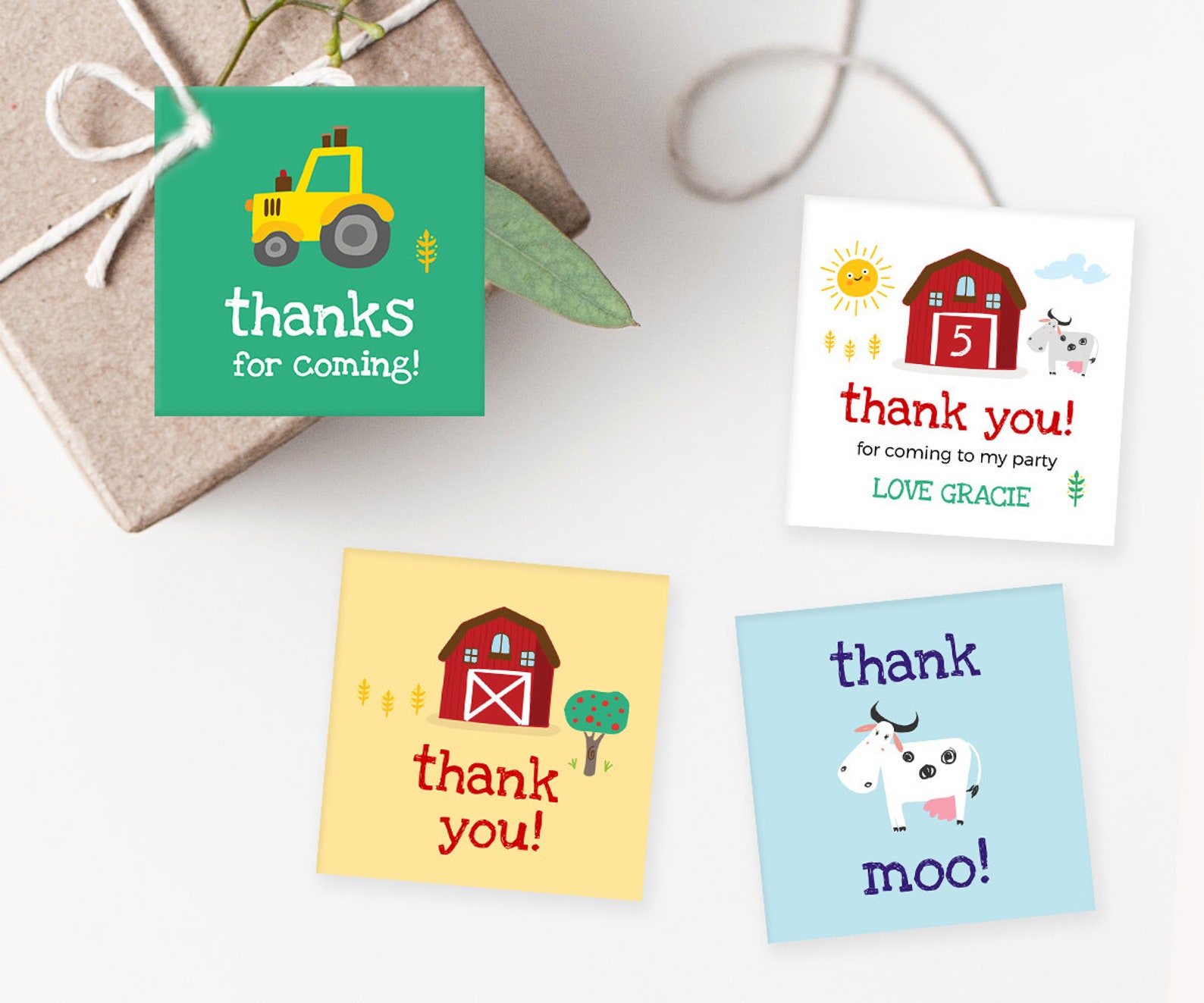 Farm Party Decor Set EDITABLE Templates Printable Barnyard | Etsy