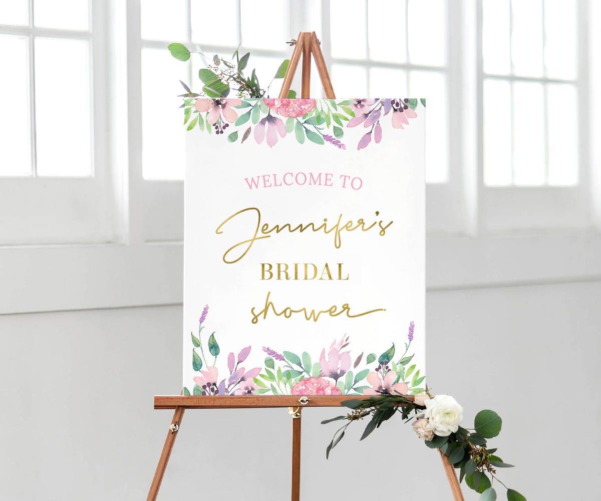 Floral Bridal Shower Sign PRINTABLE Bridal Shower Welcome Etsy Floral Bridal Shower Sign PRINTABLE Bridal Shower Welcome Etsy