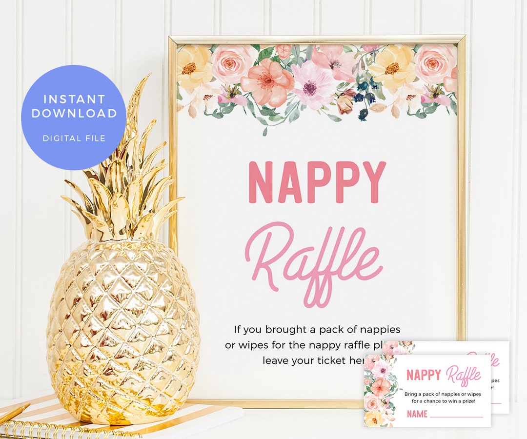 nappy-raffle-sign-and-ticket-instant-download-summer-floral-nappy
