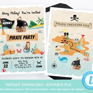 Pirate Party Tags TEMPLATE, Pirate Tags EDITABLE Party Favor Tags, Boy ...