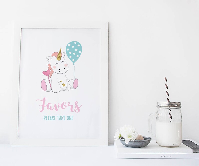 unicorn cake toppers printable unicorn labels unicorn horn etsy