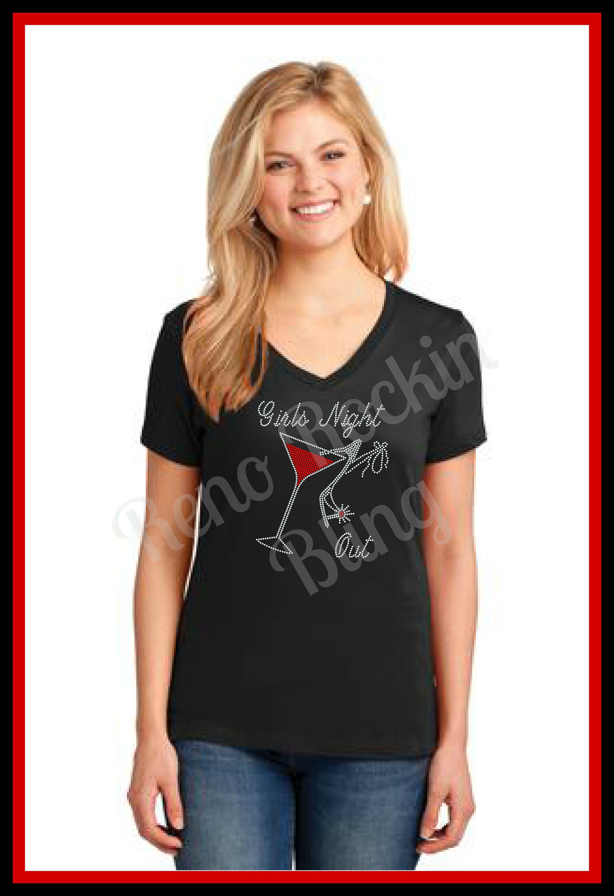 Rhinestone Custom T-shirt Girls Night 