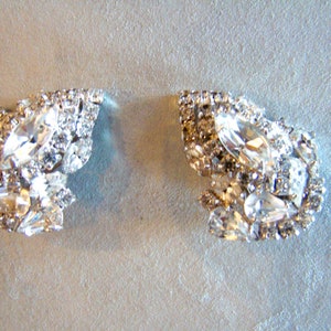 Vintage Estate KRAMER NY Clear Rhinestone Earrings