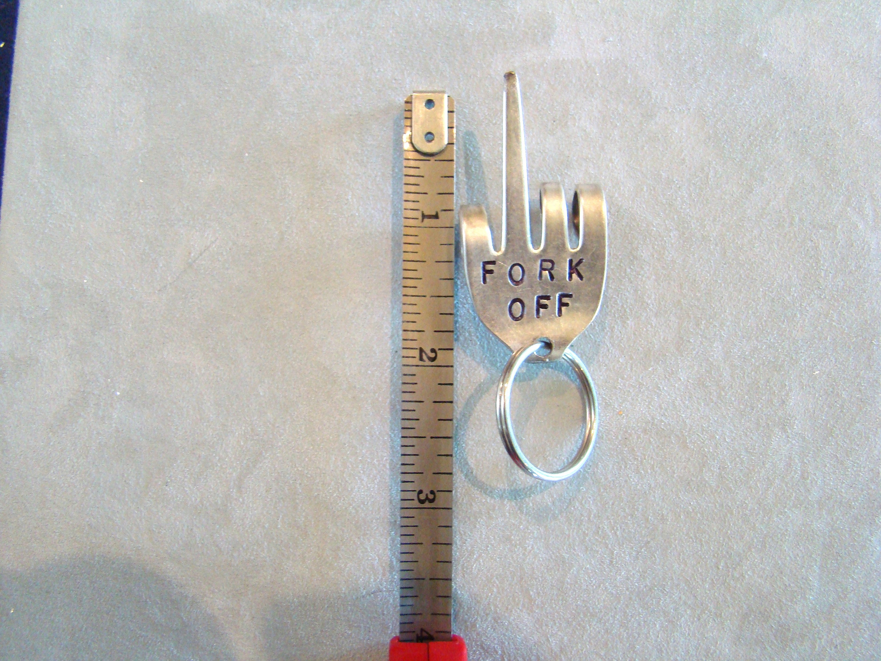 Fork off Vintage Silverware Fork Keychain Middle Finger Etsy
