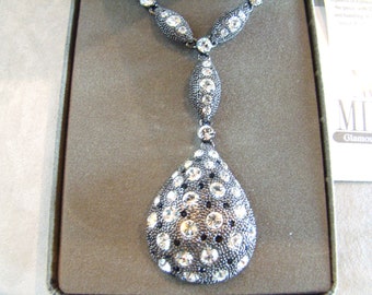 Magnifique collier pendentif double rang en cristal NOLAN MILLER