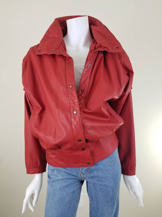 80s Red Leather Jacket