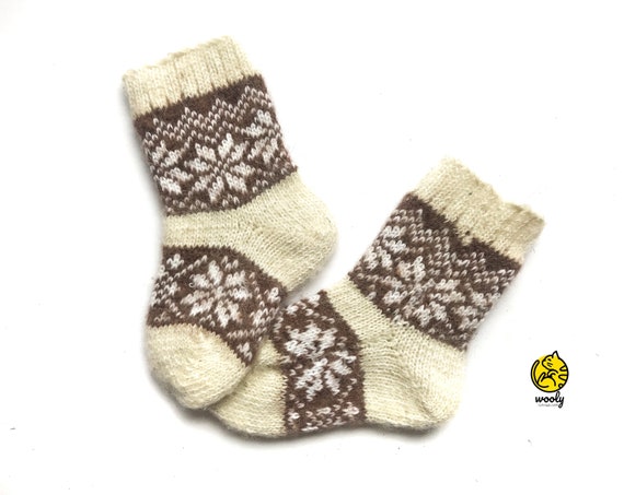 Baby children wool socks 16 cm Hand knitted baby children socks Handmade socks Wool socks Warm socks 4-6 year old children 16 cm long foot